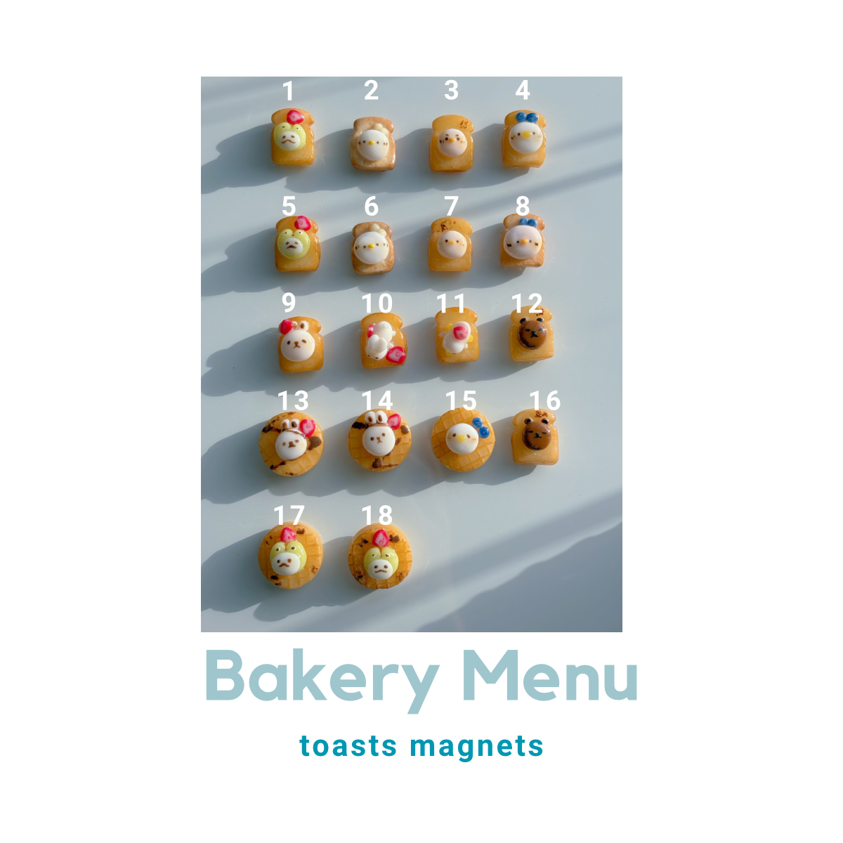 Toast and Waffle Magnets