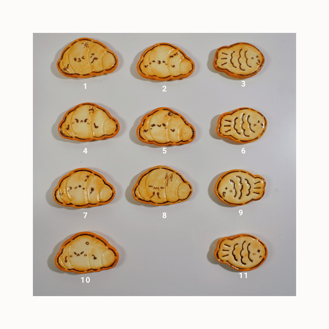 Breakfast Magnets - Croissant and Taiyaki