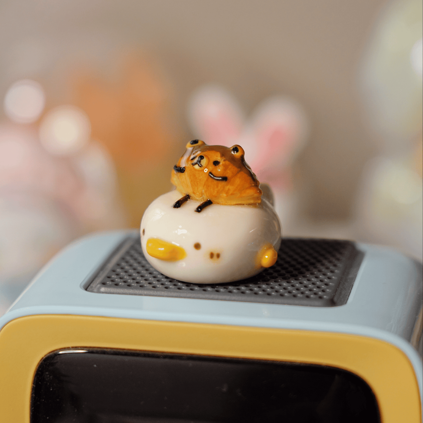 Duckie & Mr. Bear Croissant Desk Friend
