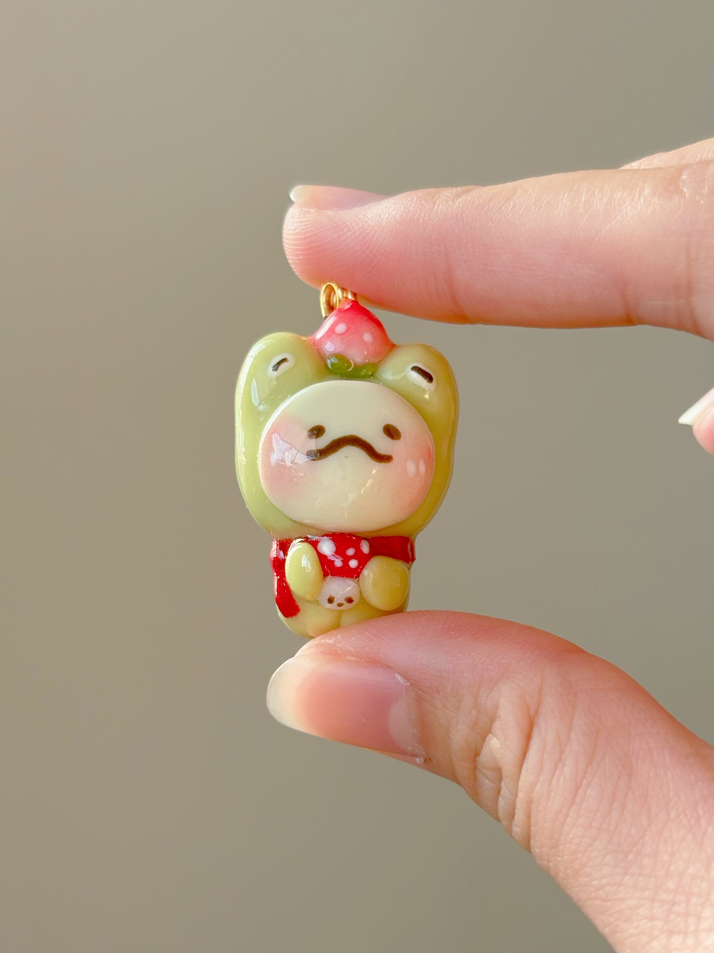 Froggie & Mushroom Keychain - Customizable