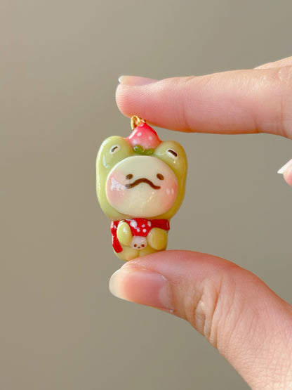 Froggie & Mushroom Keychain - Customizable
