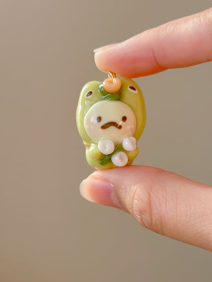 Froggie & Ling Lan Flower Keychain - Customizable