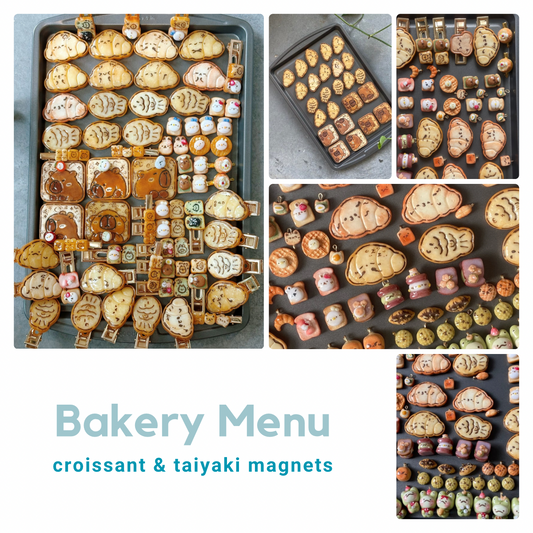 Breakfast Magnets - Croissant and Taiyaki