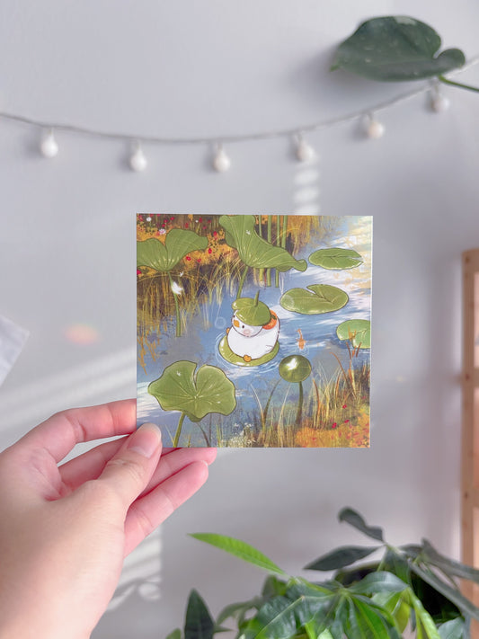 Duckie Pond Art Print 4x4