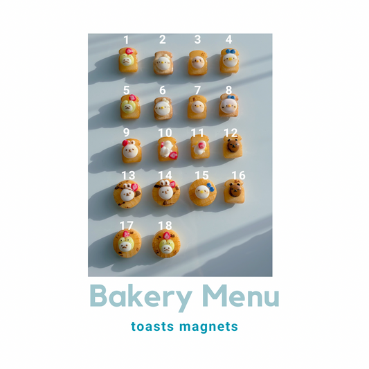 Toast and Waffle Magnets