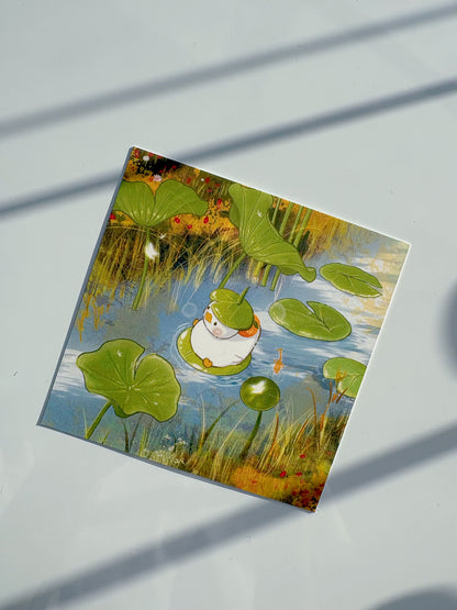Duckie Pond Art Print 4x4