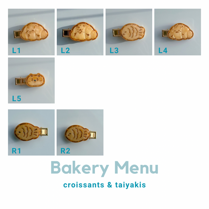 Hair Clip - Croissant & Taiyaki
