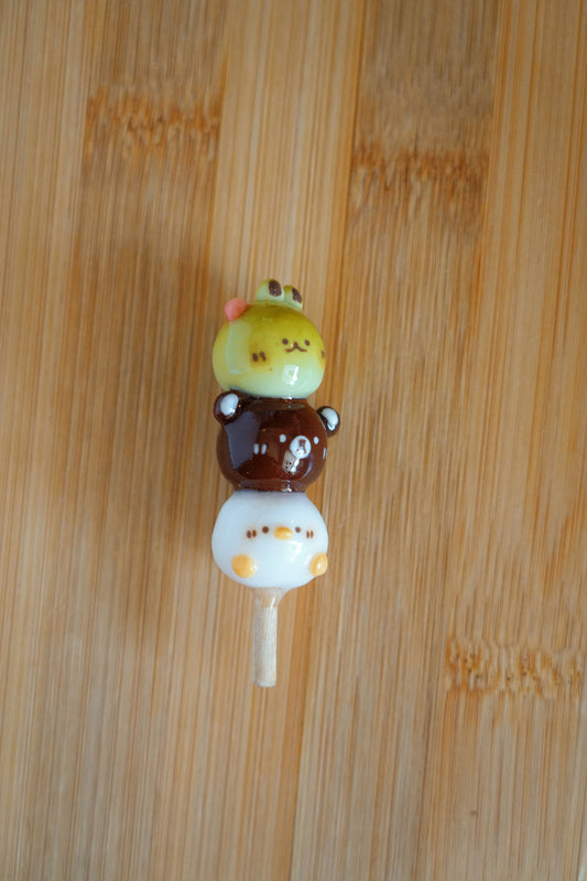 Chocolate Dango Friends Keychain - Customizable