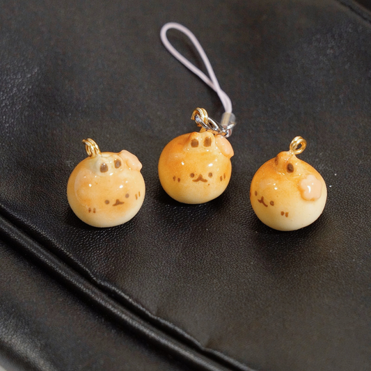 Bunny Bread Phone Charms