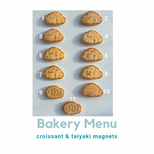 Breakfast Magnets - Croissant and Taiyaki