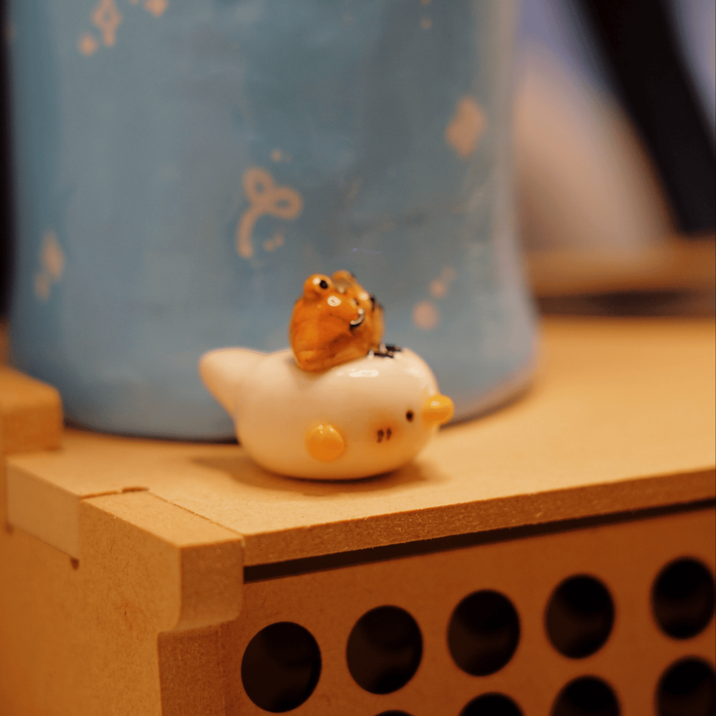 Duckie & Mr. Bear Croissant Desk Friend